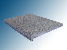 Zwembadrand Basalt 50x35x2/4 cm ronde neus gevlamd