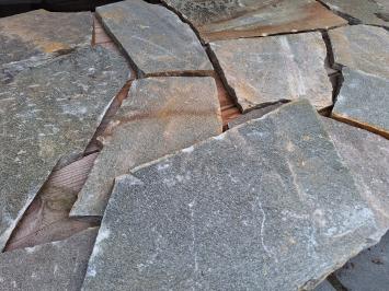 Brasil Green Flagstones dikformaat 2,5-4 cm dik