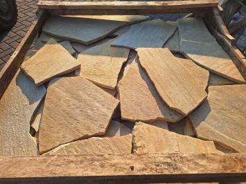 Brasil Yellow Flagstones dun 1-1,5 cm dik