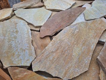Brasil Yellow Flagstones dunformaat 1,5-3 cm dik