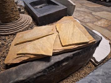 Brasil Yellow Flagstones dun 1-1,5 cm dik