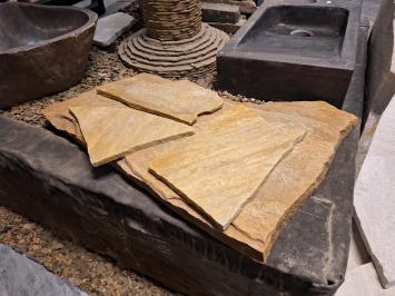 Brasil Yellow Flagstones dun 1-1,5 cm dik