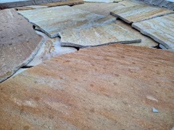 Brasil Yellow Flagstones dun 1-1,5 cm dik