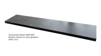 Basalt Vensterbank 100x20x2 cm gezoet