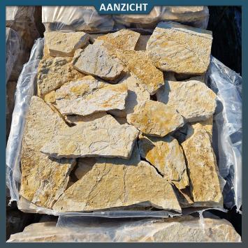 Bourgogne Geel Flagstones 2,5-4 cm dik