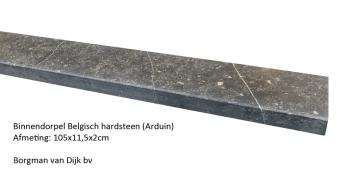 Belgisch Hardsteen binnendorpel 105x5x2 cm gezoet / facet
