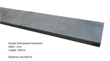 Vietnamees Hardsteen binnendorpel 105x12x2 cm licht gezoet / facet