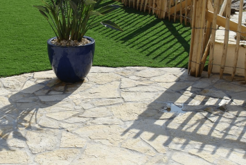 Bourgogne Geel Flagstones 2,5-4 cm dik
