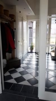 Zwart / Wit Marmer 30x30x1 cm